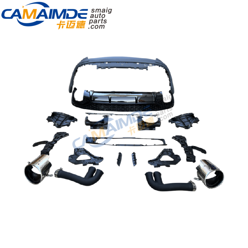 RSQ8 LOOKING BACK BUMPER WITH REAR DIFFUSER AND EXHAUST TIPS