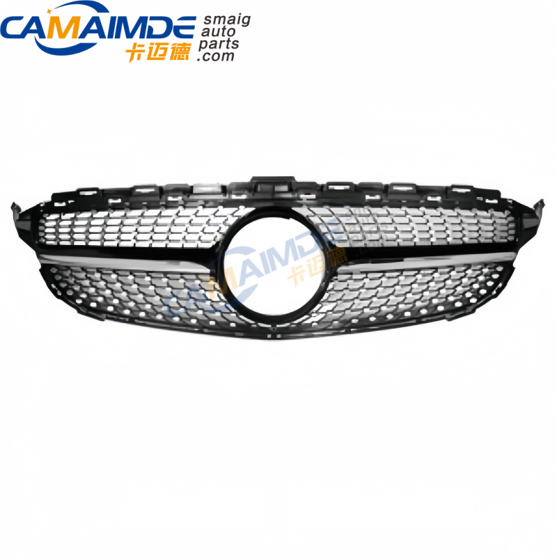 Front Upper Grille Star Style Fit Mercedes C Class W205 2015-2021