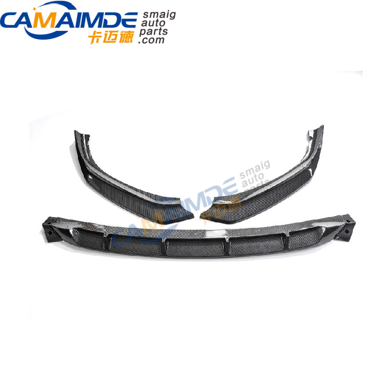 3pcs Front Lip Splitter + Wind Knife For BMW 5 Series G30 G38
